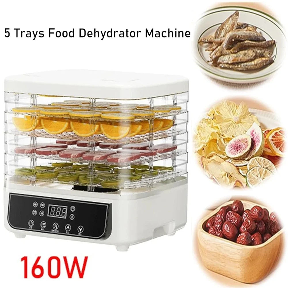 Five Layer Fruit Dryer With Adjustable Temperature And Touch Control