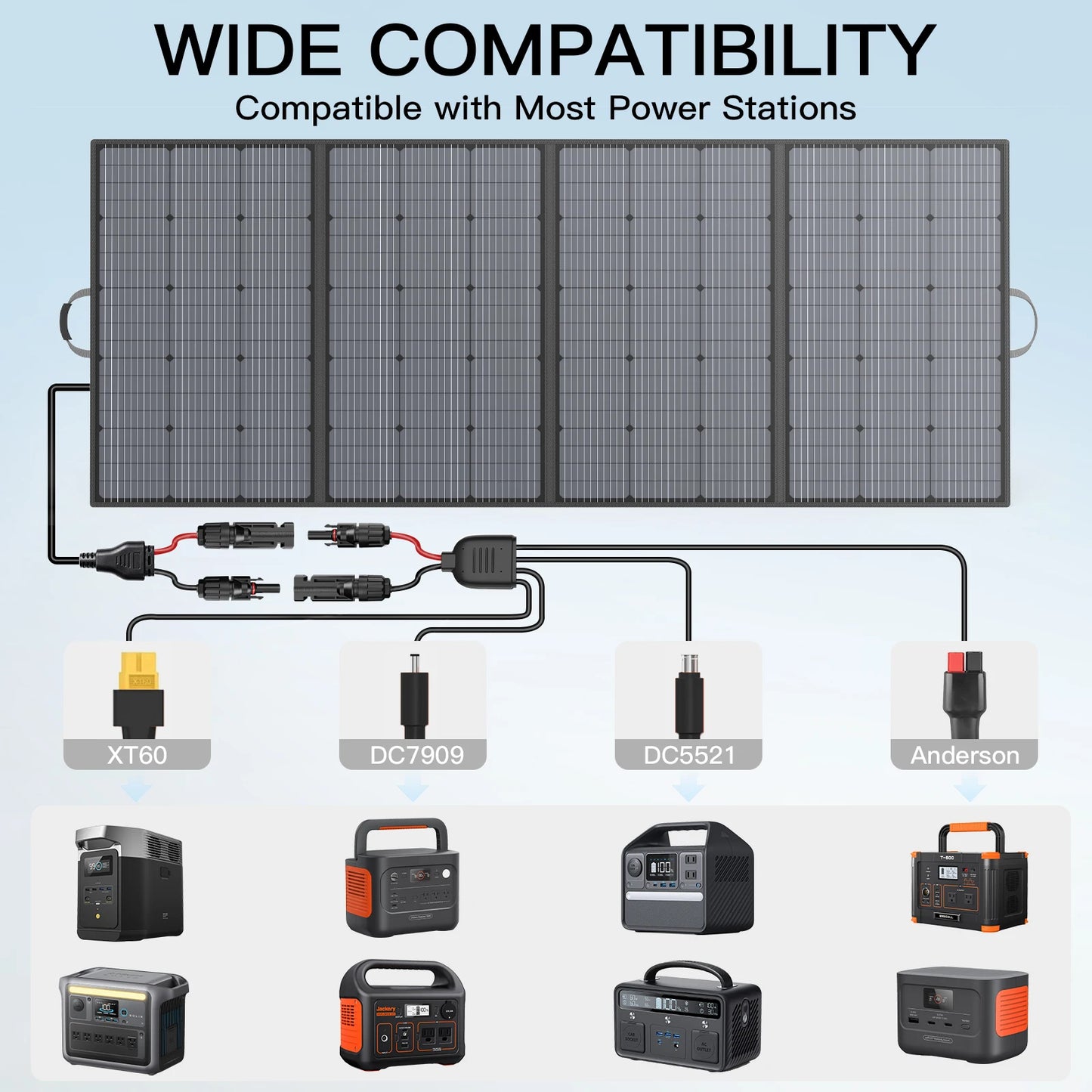 MHPOWOS Portable Foldable Solar Panel For Outdoor Activities IP67 Waterproof