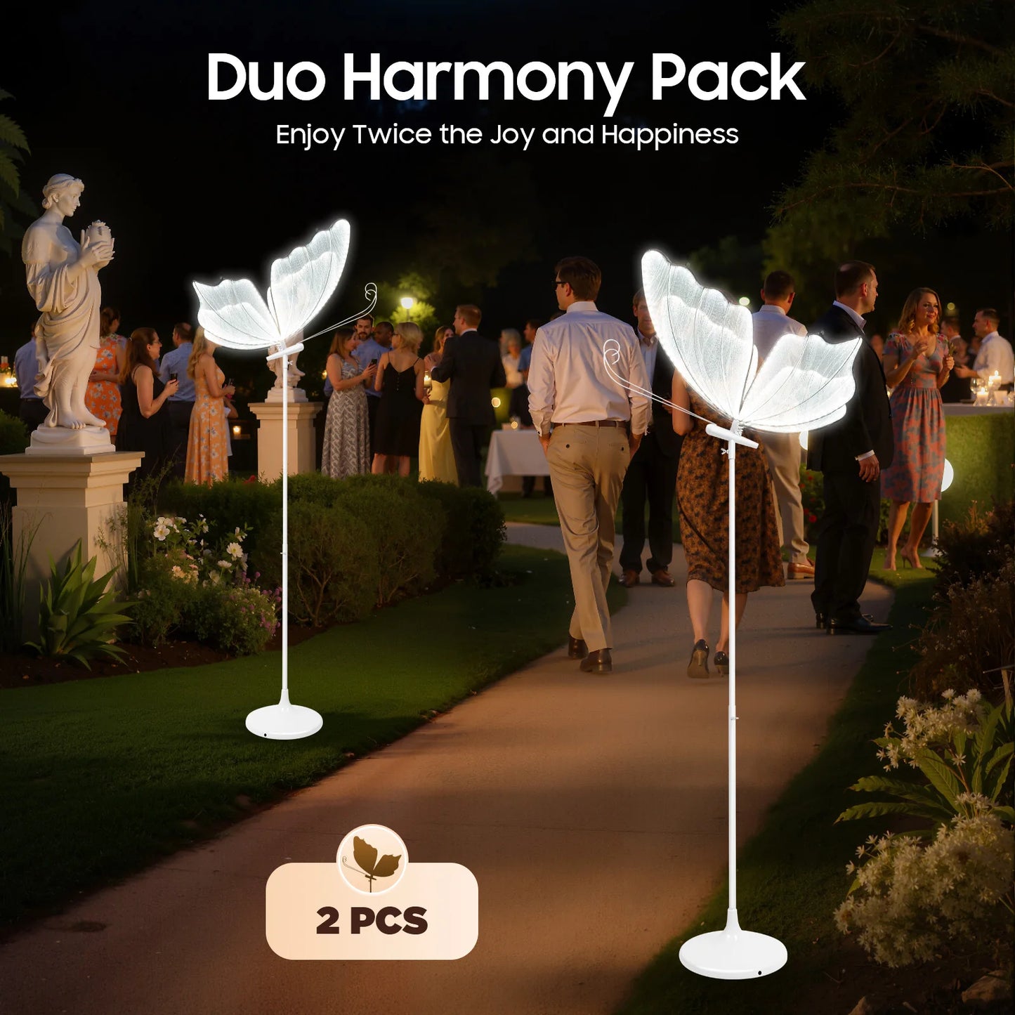 Butterfly LED Floor Lamps, Wedding Theme, Adjustable Height, 48W 110V