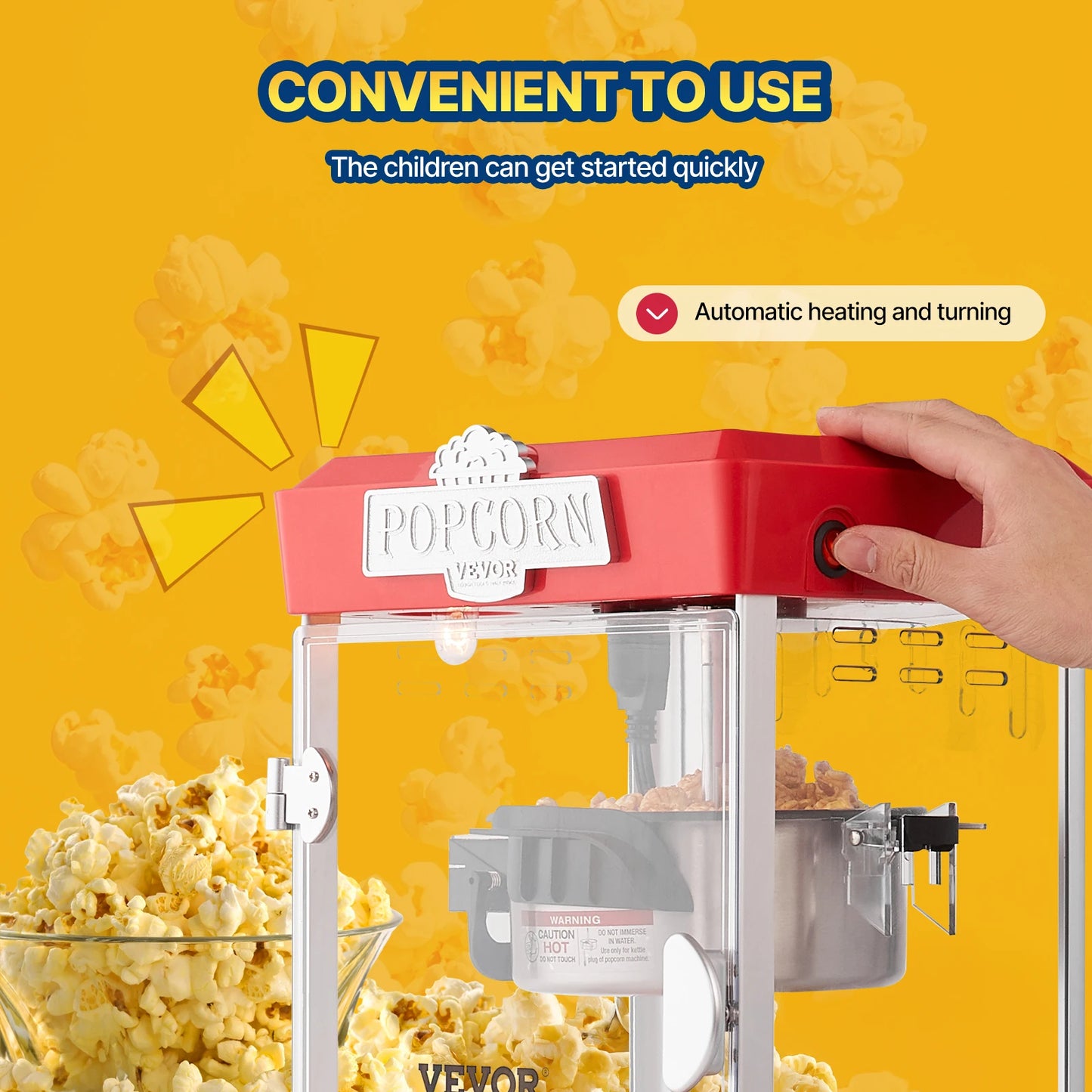 SucceBuy Commercial Popcorn Maker For Countertop Professional Quality