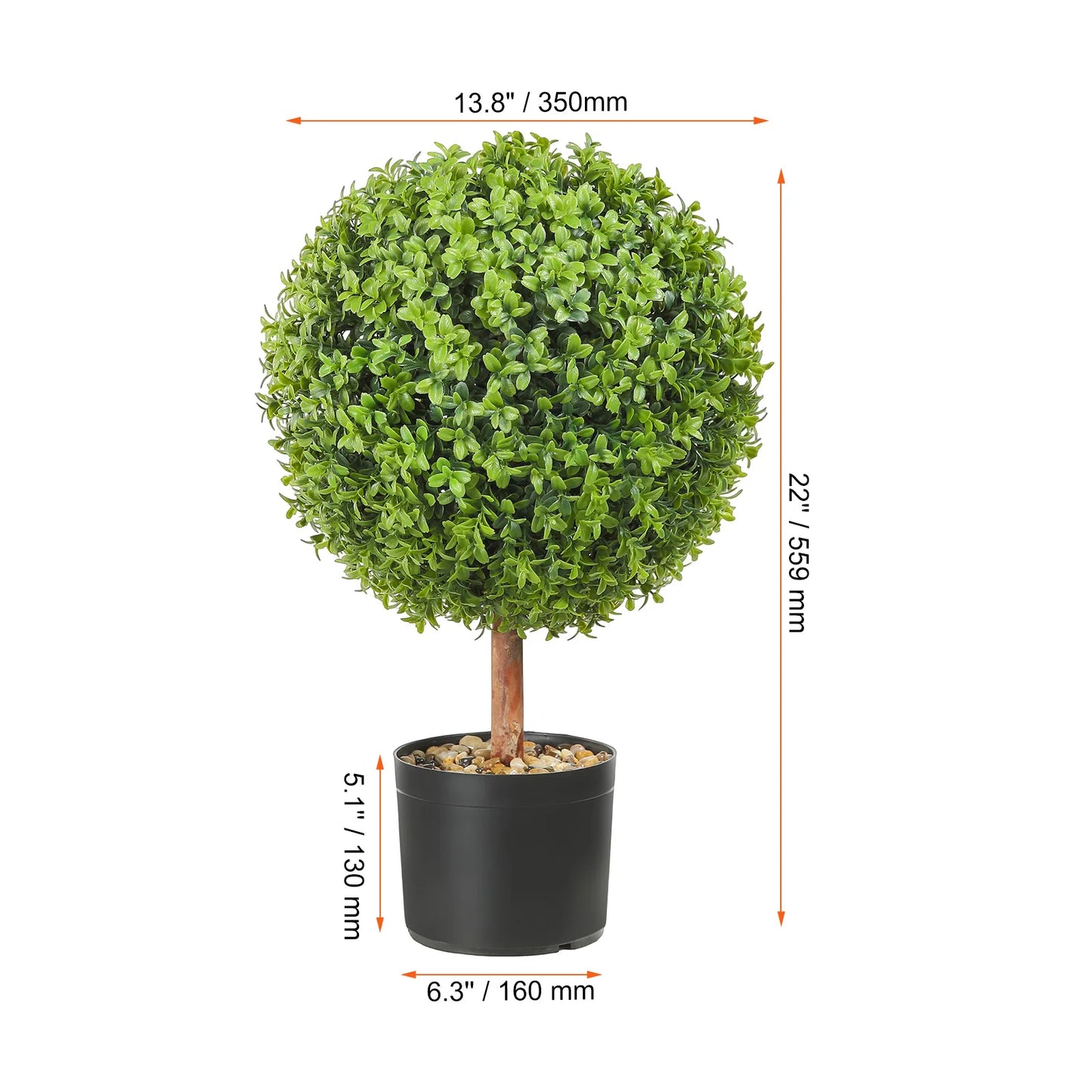 NONECN Boxwood Tower Topiary Spiral Artificial Plant