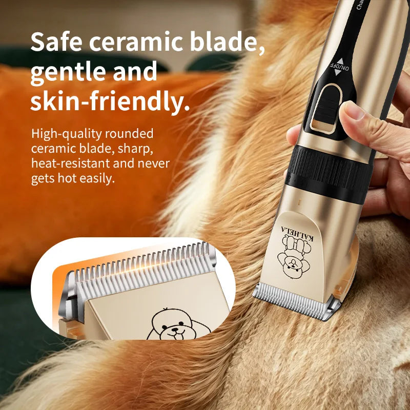 Rechargeable Low Noise Dog Grooming Clippers Kit With Accessories