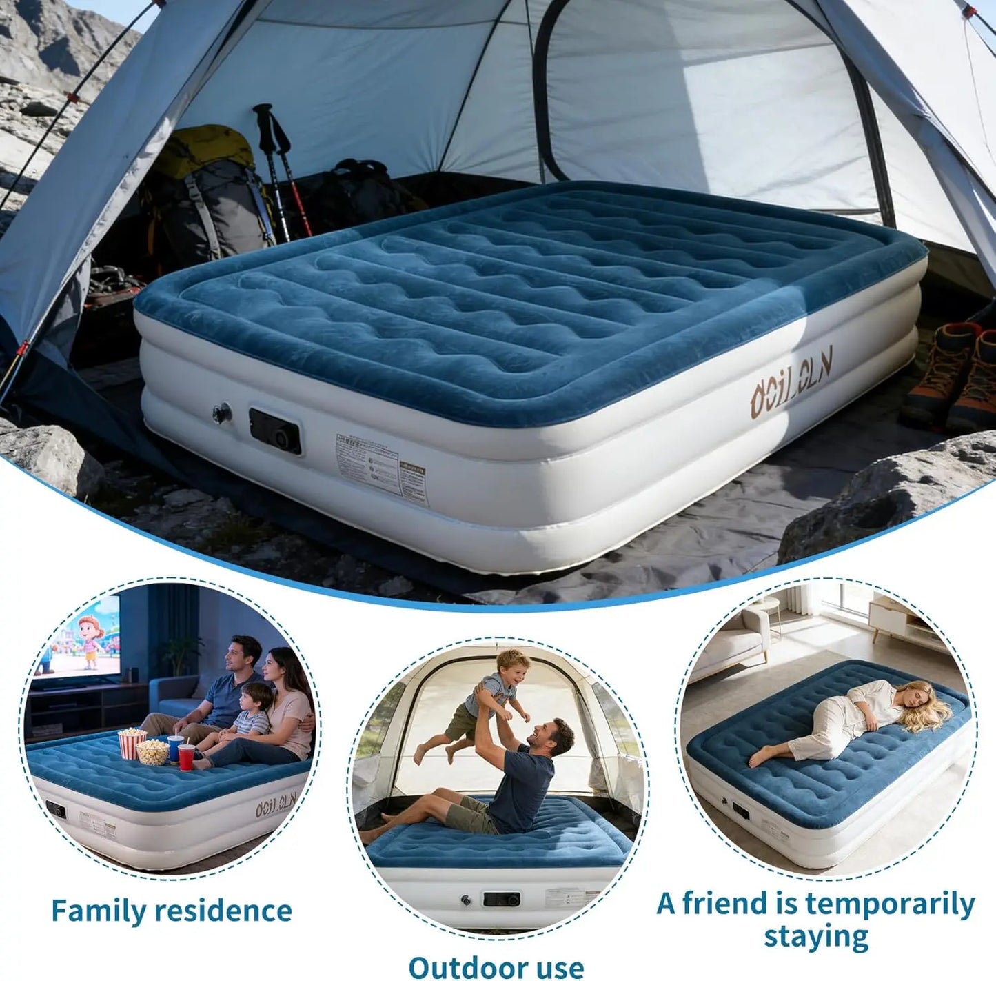 Air Mattress With Built In Pump For Home And Guests