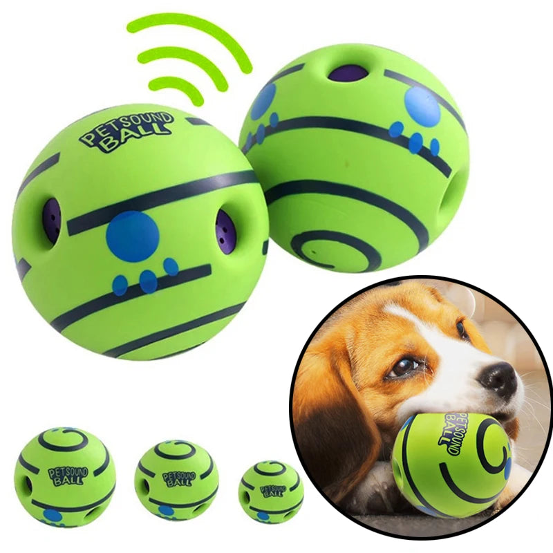Wobble Wag Giggle Ball Dog Toy For Attention Sounds