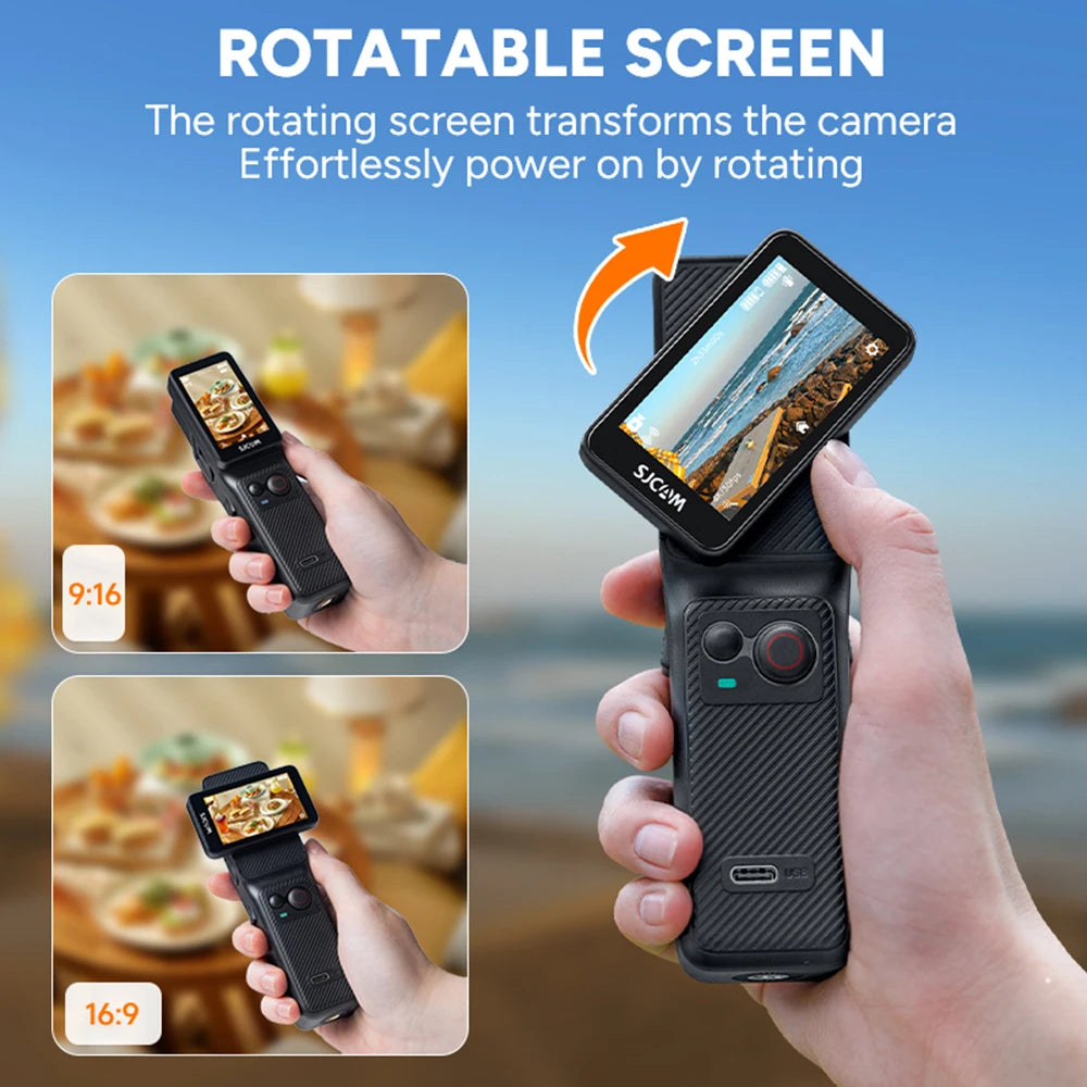 SJCAM C400 4K Pocket Camcorder With Stabilization WiFi Touch Screen