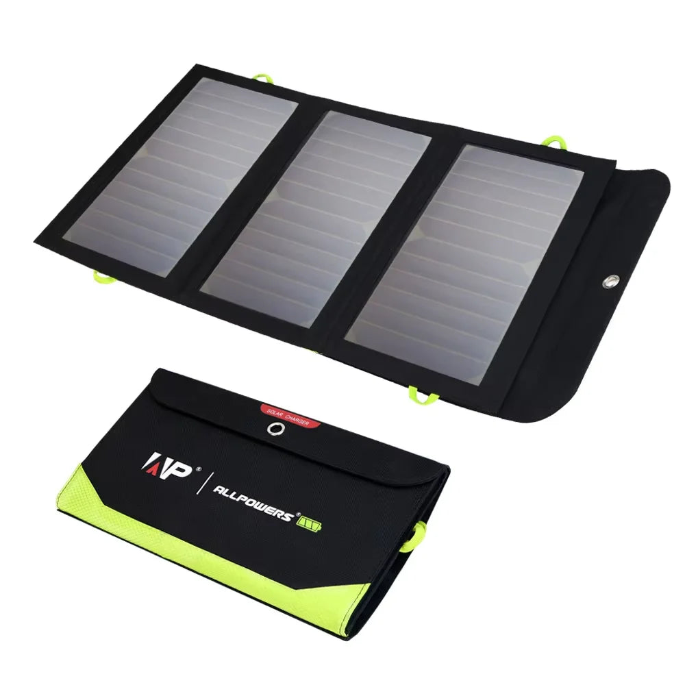 ALLPOWERS Foldable 21W Waterproof Solar Panel Portable Charger For Mobile Phone