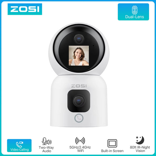 ZOSI 360 Smart Home Security Camera With PTZ Auto Tracking