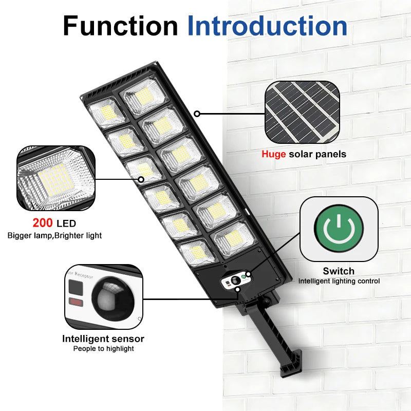 FAMCDC 504 LED Solar Motion Sensor Outdoor Wall Light Waterproof