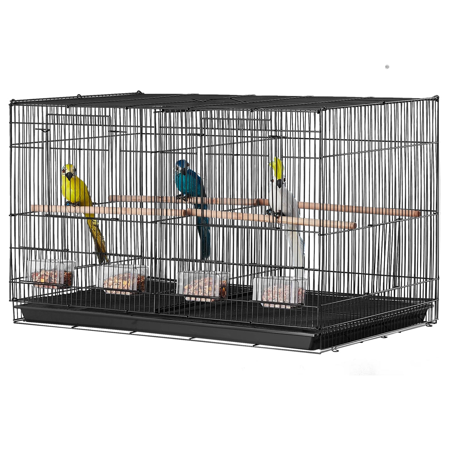 SucceBuy In Flight Bird Cage With Divider And Travel Handle