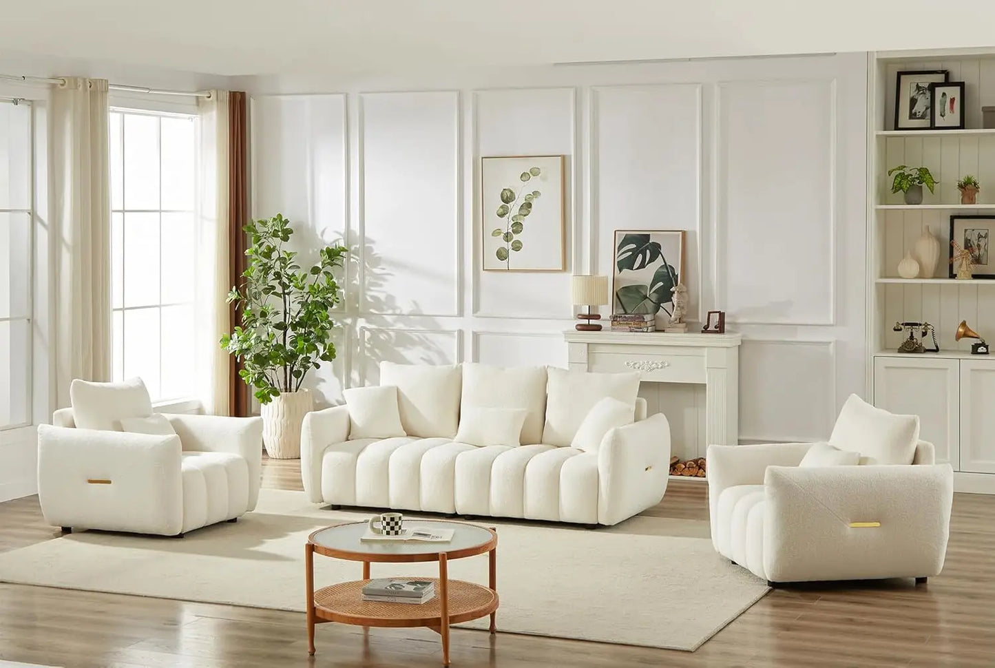 Teddy Sofa Set Modern Living Room Cloud Boucle Furniture