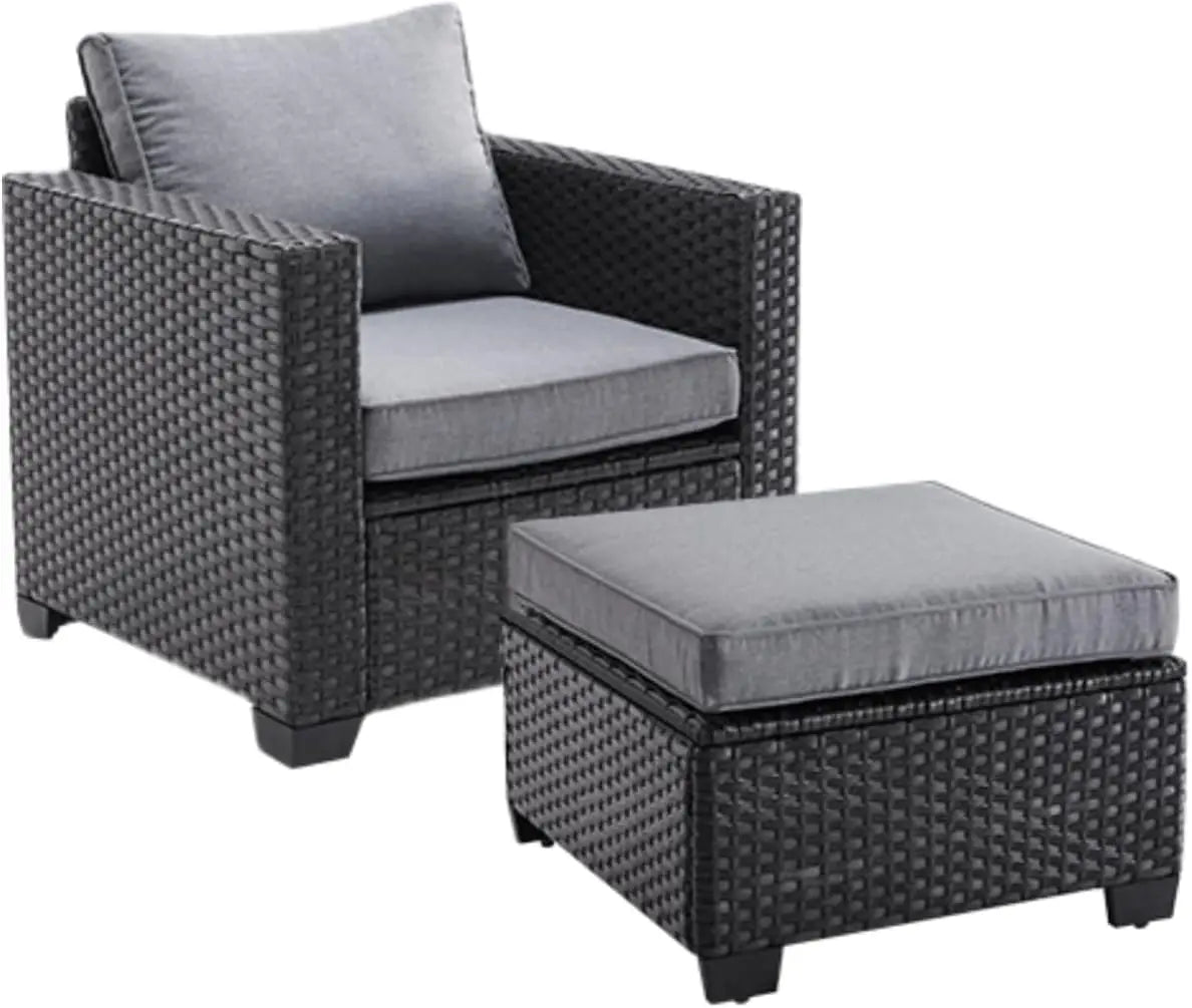 Outdoor Sectional Sofa Set With Ottoman Water Resistant Fabric