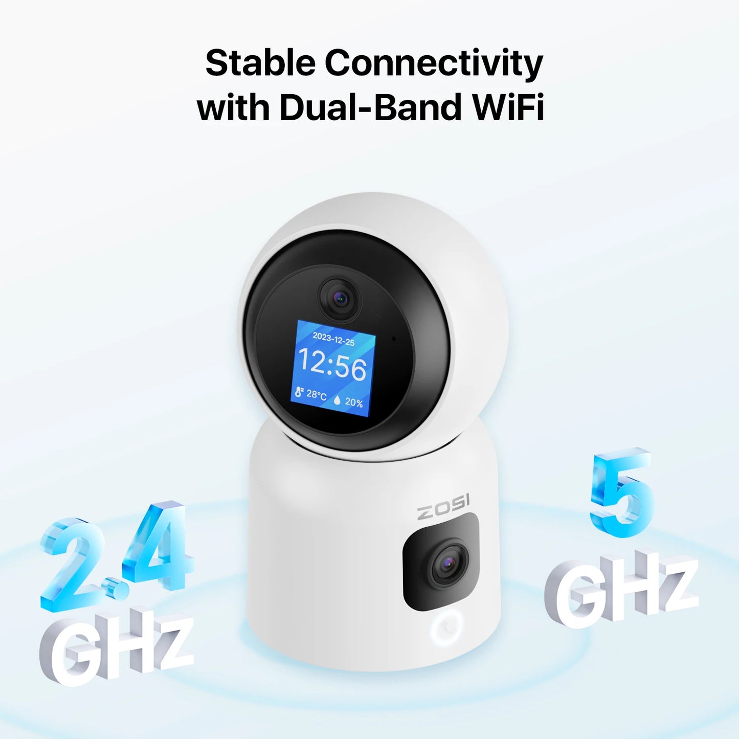 ZOSI 360 Smart Home Security Camera With PTZ Auto Tracking