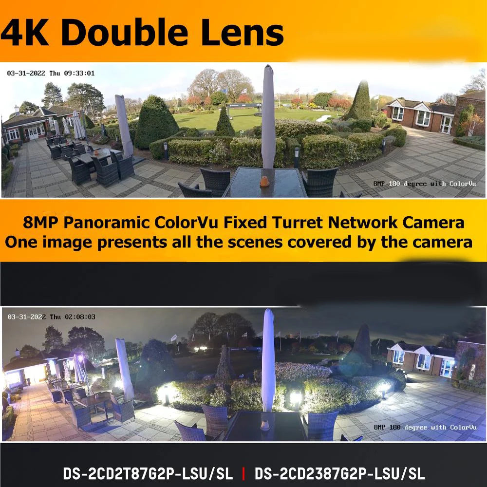 Hikvision 8MP Panoramic ColorVu Turret IP Camera DS-2CD2387G2P-LSU/SL
