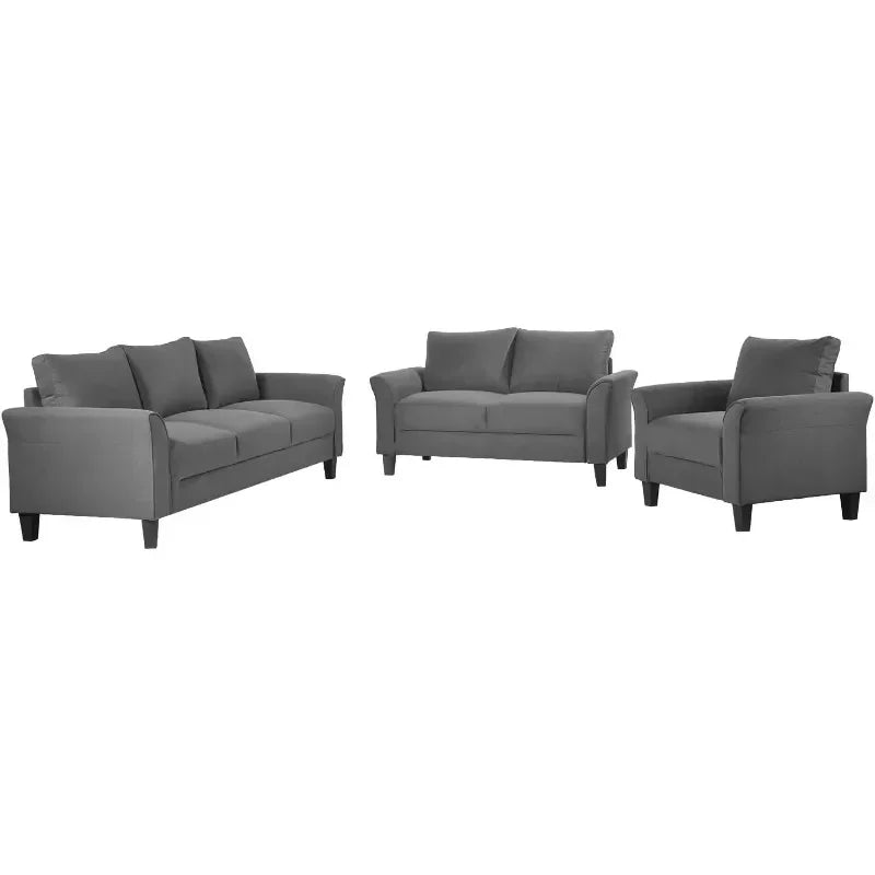 Three Piece Sectional Sofa Set For Living Room Modern Comfort
