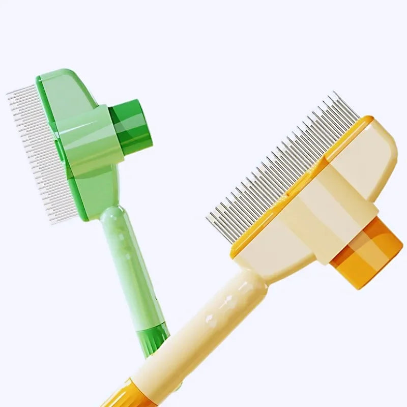 One Button Self Cleaning Dog Grooming Comb With Massage Brushing