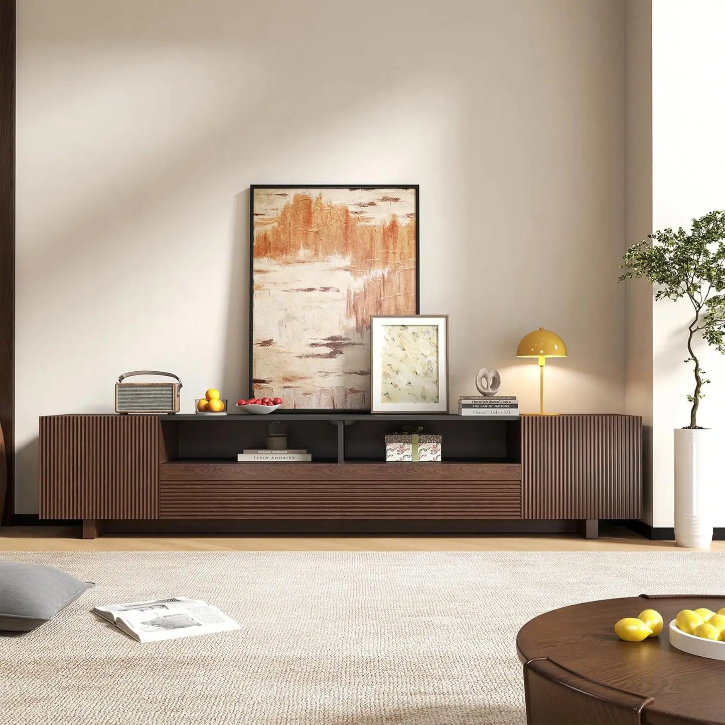 Guangbai TV Stand With Storage Cabinets And Drawers