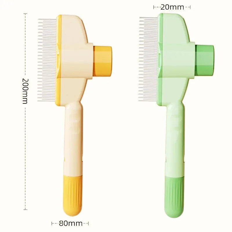 One Button Self Cleaning Dog Grooming Comb With Massage Brushing