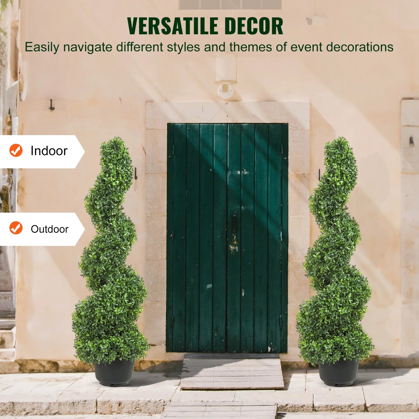 NONECN Boxwood Tower Topiary Spiral Artificial Plant