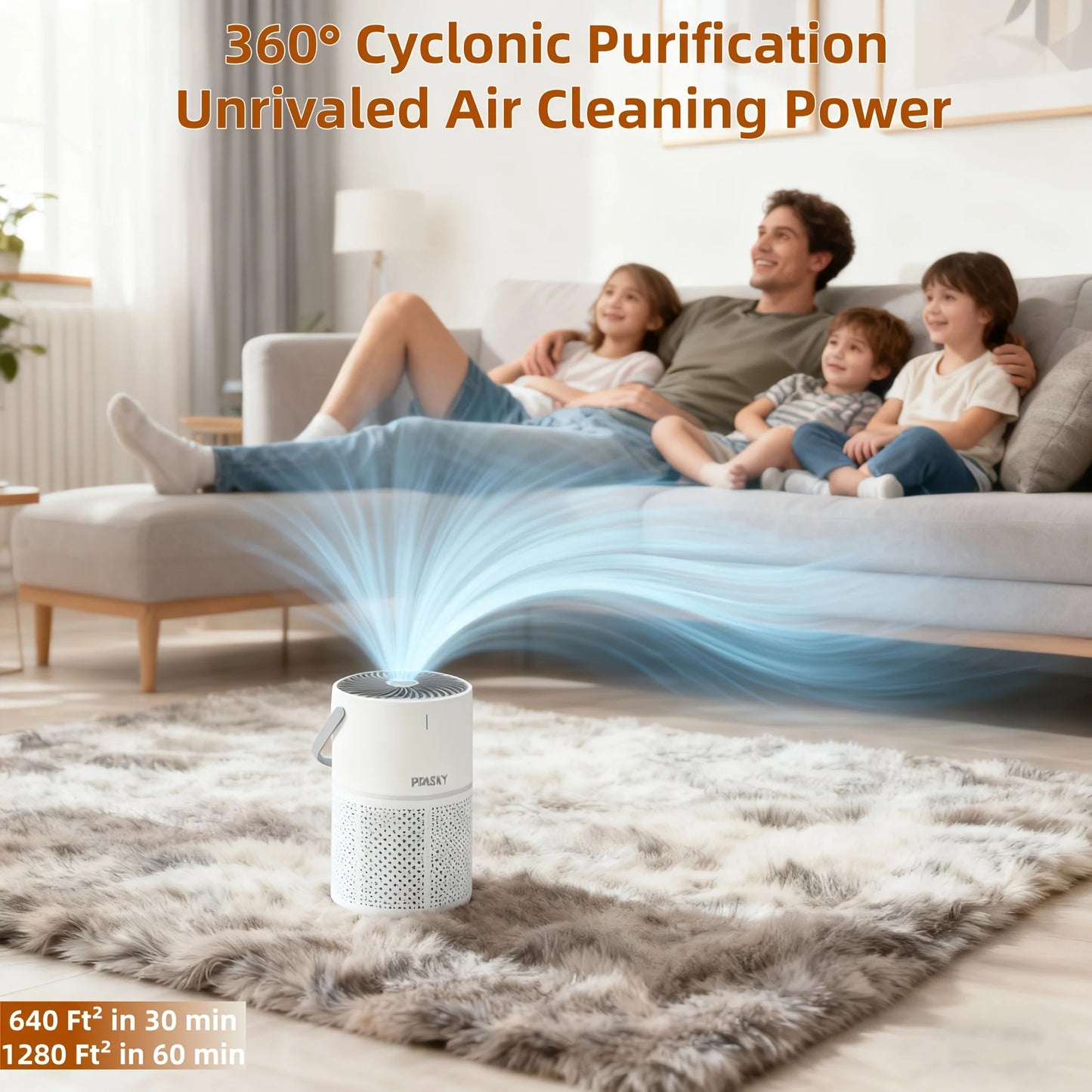 Air Purifier With HEPA 3-In-1 Filter For Home Office
